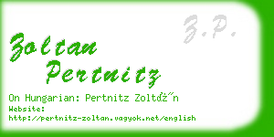 zoltan pertnitz business card